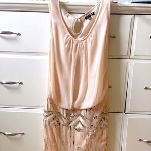 peach party dress